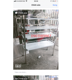 Chậu rửa 3 học và kệ inox tấm