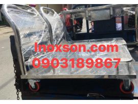 Xe đẩy inox 2 tầng 