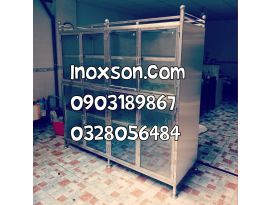Tủ kiếng cường lực inox