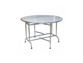 Bàn tròn inox 1M2 xếp 3