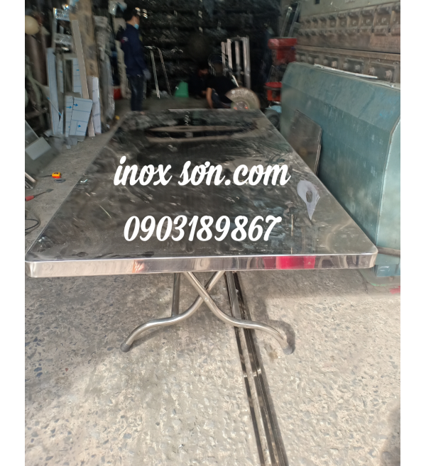 Bàn xếp inox