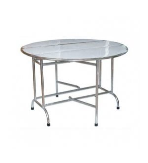 Bàn tròn inox 1M2 xếp 3